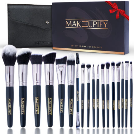 Travel Makeup Brush Set Professional 18 PCS ULTRA SOFT